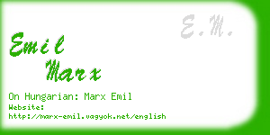 emil marx business card